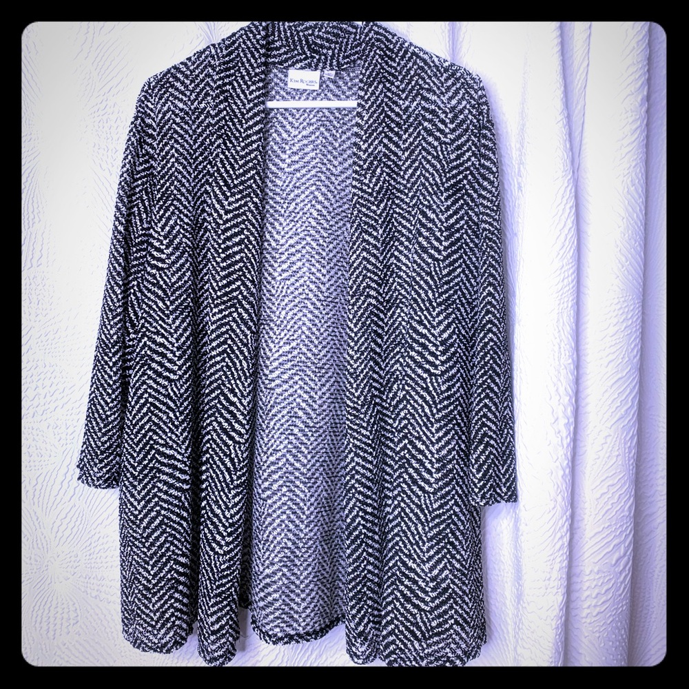 Kim Rogers Black & White Cardigan